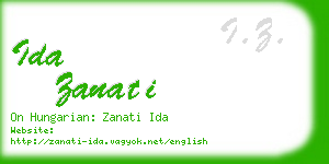 ida zanati business card